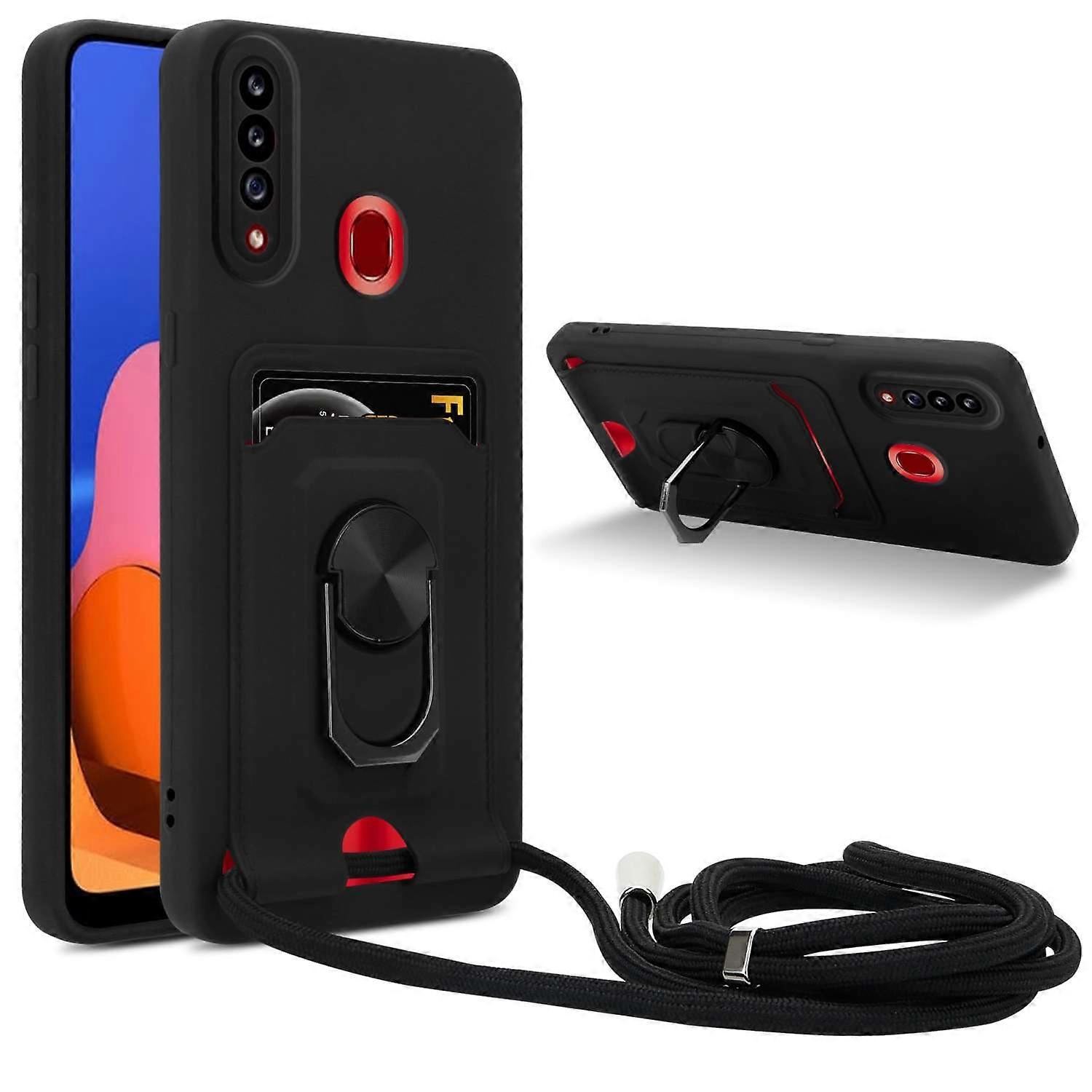 Case compatible with Samsung Galaxy A20s, protective case with chain and stand function