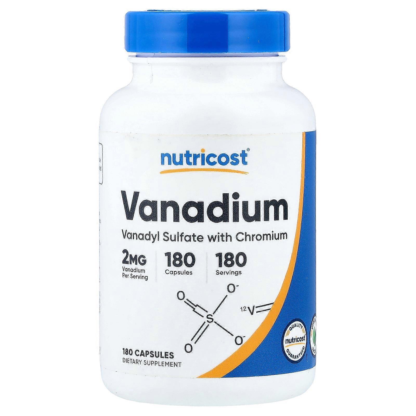 2 x Nutricost, Vanadium , 2 mg , 180 Capsules
