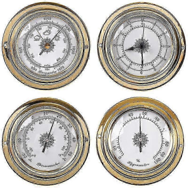 Analog Weather Station - Barometer, Thermometer, Hygrometer 4pcs
