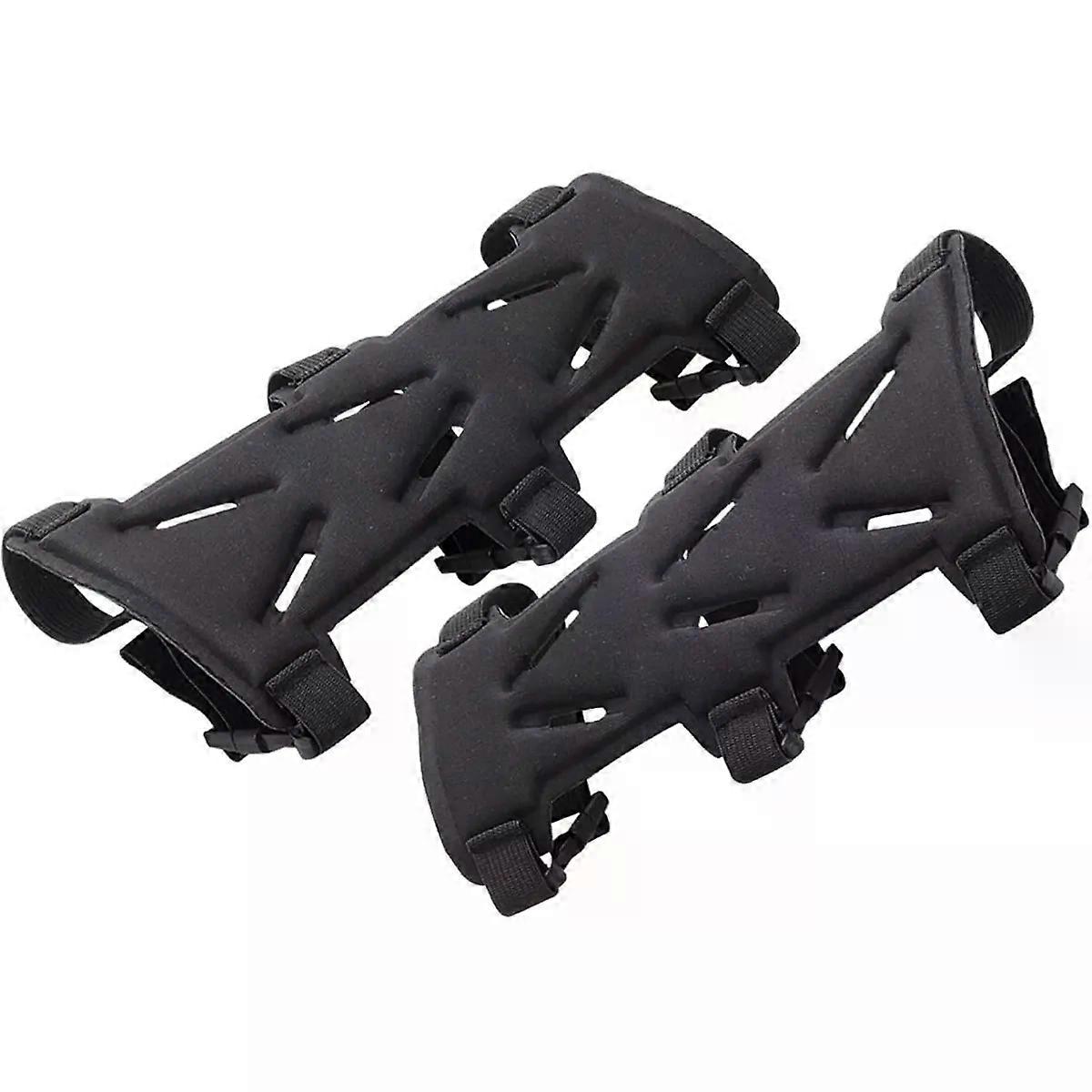 2pcs Archery Arm Guards Black Cloth Adjustable Protection