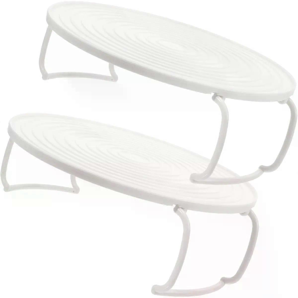 Microwave Oven Tray 2pcs ABS Layered Steaming Rack