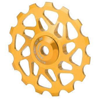 LeBycle Universal 15T Mountain Bicycle Rear Derailleur Ceramic Bearing Guide WheelGolden