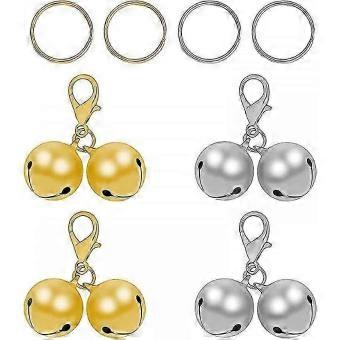 R10 4 Pcs Pet Bells, Bells For Dogs Collar Gold Silver Bells