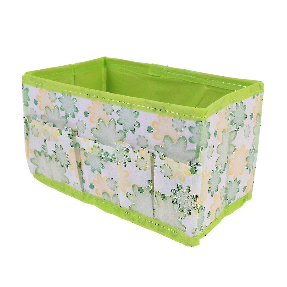 Multifunction Foldable Makeup Cosmetics Storage Box Flower Pattern Jewelry Case Container Sundries Organizer