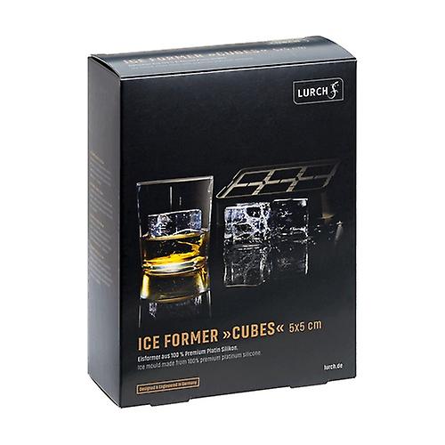 Ice bucket with platinum silicone lid 5x5 (6 cubes) 1 unit (Black)