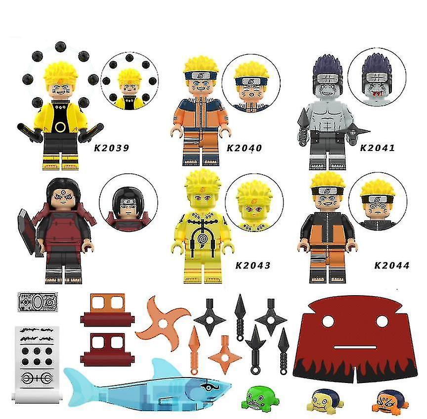 Set von 8 Naruto Figuren Bausteine 3-7cm #d