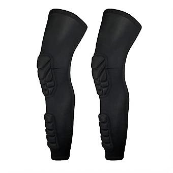 Padded Knee Compression Sleeves Long Leg Sleeve Calf Protection for Basketball,  Soccer Knee Pads Shin Brace Soft