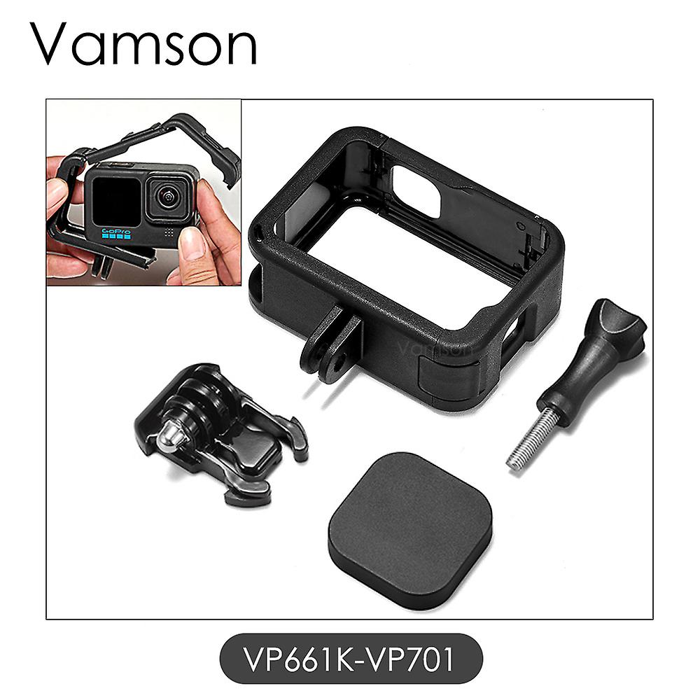 Vamson For Gopro Hero9 Protective Frame Case Camcorder Housing Case For Go Pro Hero 10 9 Black Action Camera Vp661