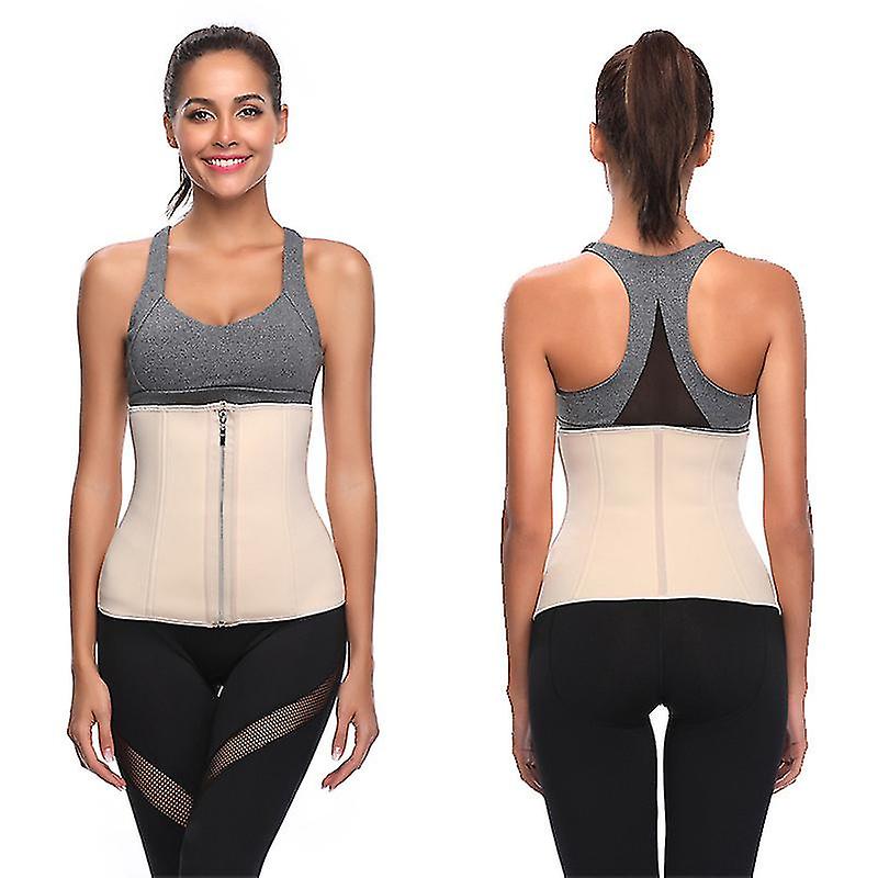 Women Latex Underbust Waist Training Corsets/zip&hook Hourglass Body Shaper