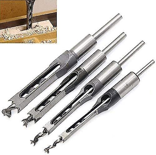 4-pack Square Hole Mortise Hole Saw Drill Bit Set Diy Woodworking Drill Bit Set Hole Opening