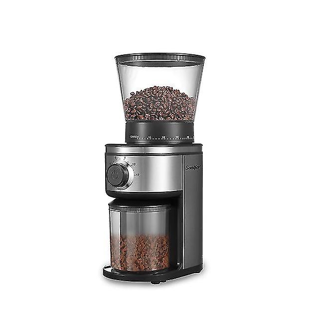 Coffee Bean Burr Mill Grinder, Coffee Bean Burr Grinder Electric, Automatic Conical Burr Coffee Grinder With 30 Adjustable Grind Settings For 2-12 Cup
