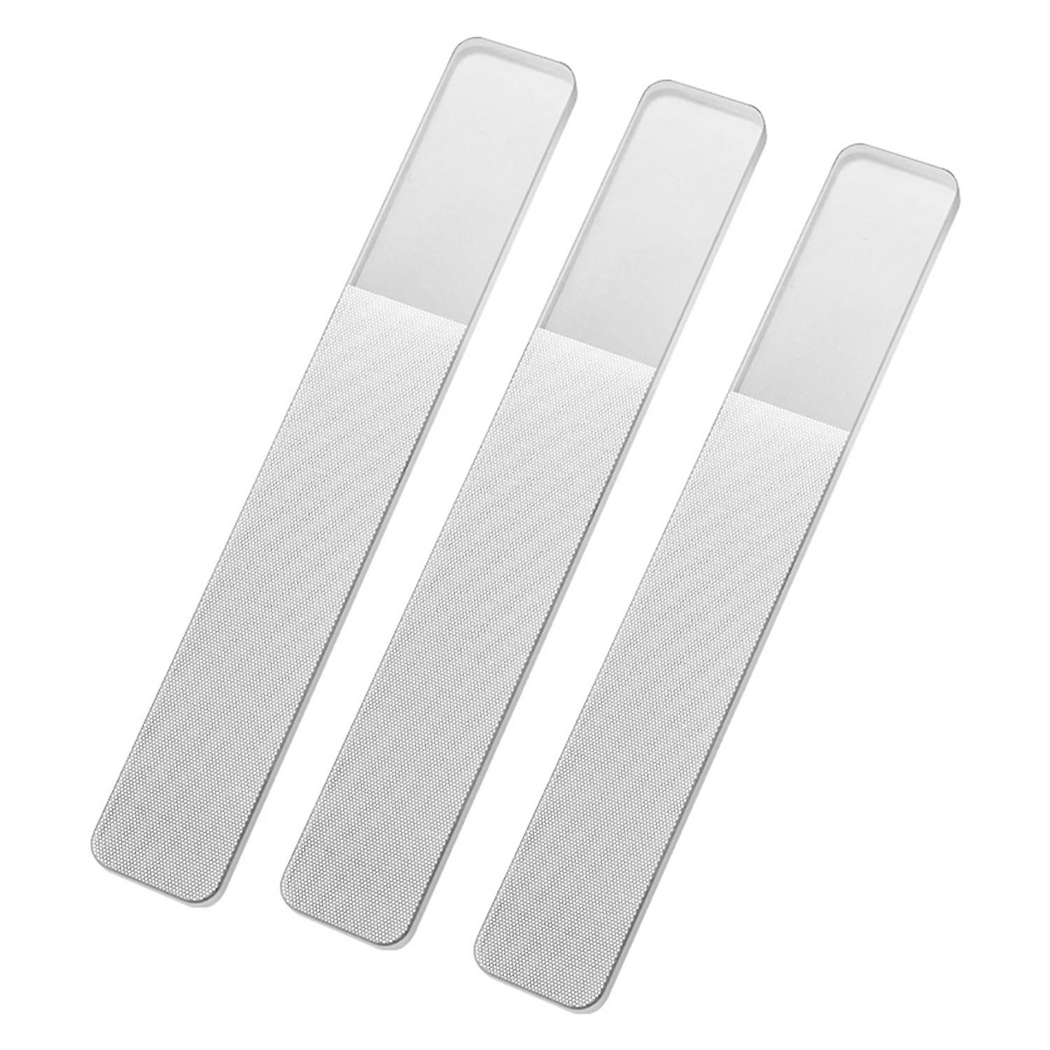 3 x 3Pcs Glass Nail File Cuticle Clean Polishing Frosting Manicure Buffer Strips