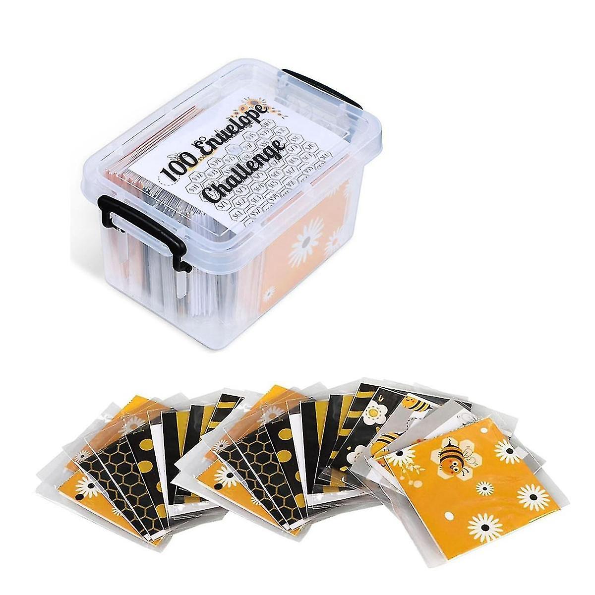 100pcs Envelope Challenge Box Set, Budget Planner Book For Budgeting