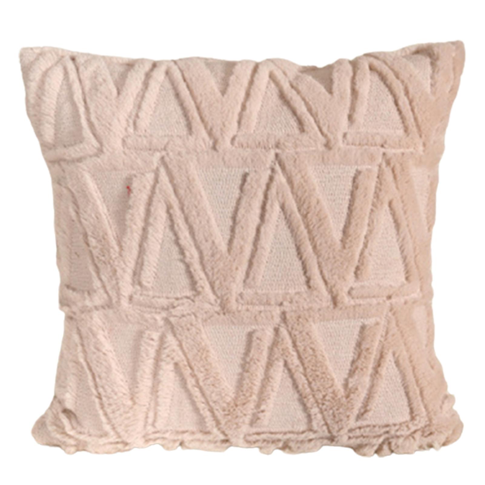 Plush Throw Pillow Cover Soft Touch Plain Color Velvet Square Pillowcase for Couch Sofa Bed Car Home