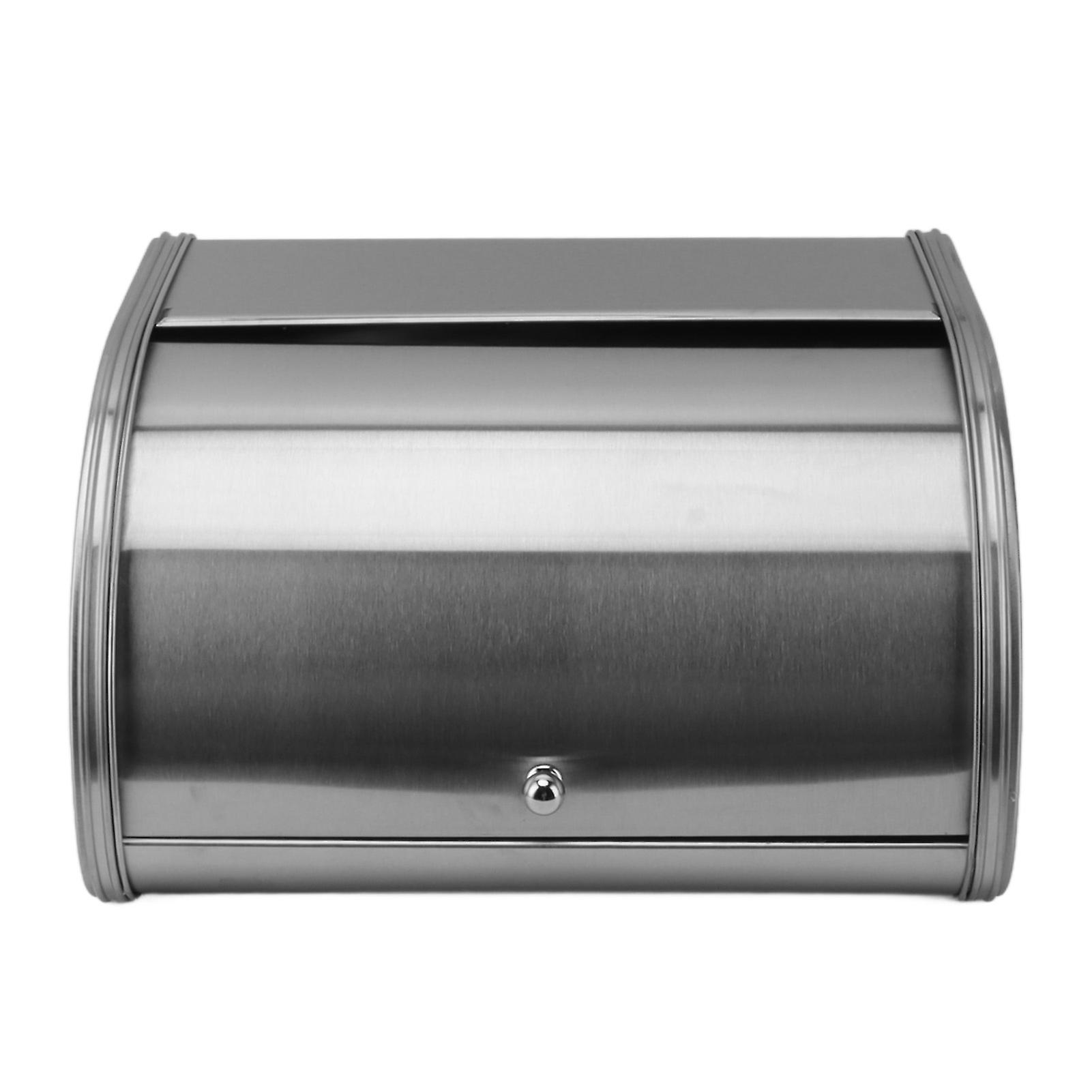 Frosted Metal Bread Box for Bread, Cake, and Pastries – American Style Compact Design