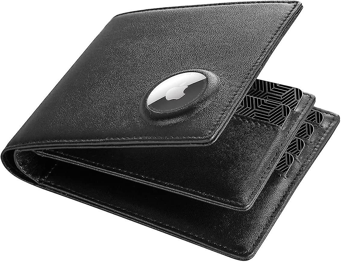 Airtag Wallet For Men- Bifold Leather Wallet Rfid Blocking With Id Window And Zipper Coin Pocket Bill Compartment Card Holder Wallet Gift For Men(a...
