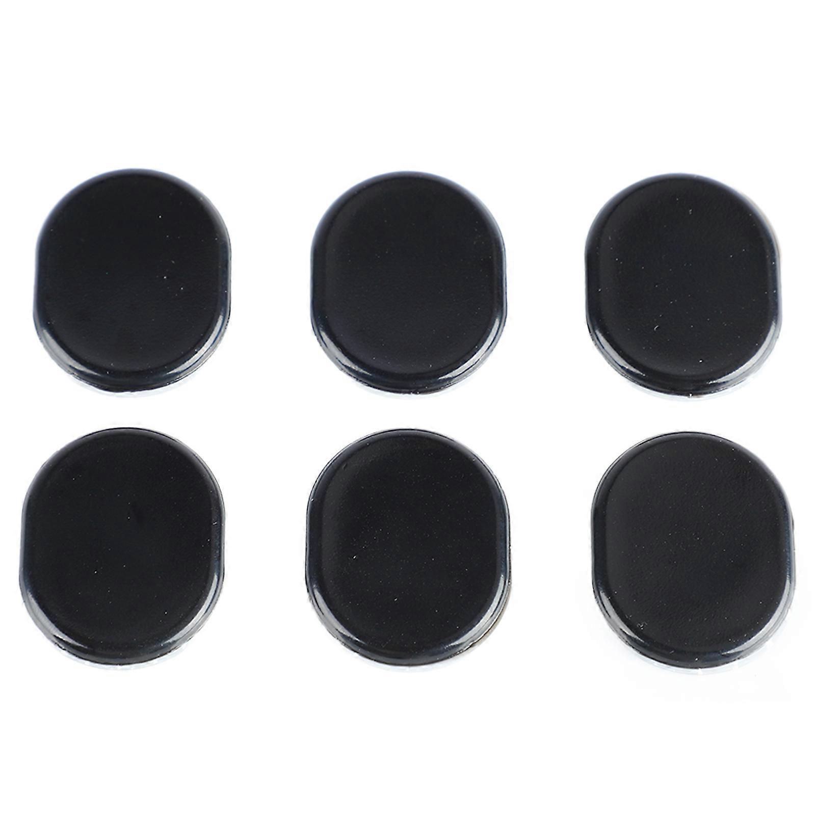 6 قطع طبل المثبط سيليكون لينة هلام منصات تقليل حجم طبل كاتمات الصوت للممارسة المنزلية الأسود