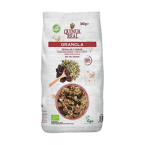 Organic gluten-free real quinoa granola with seeds and raisins 360 g
