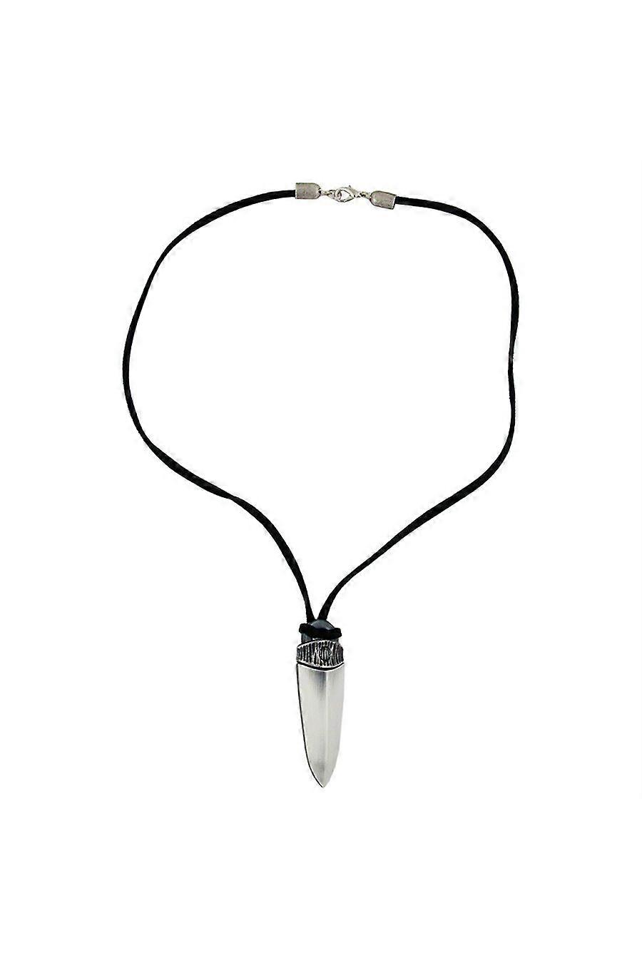 Necklace Pointed Pendant Antique Silver Colour - Gl04211