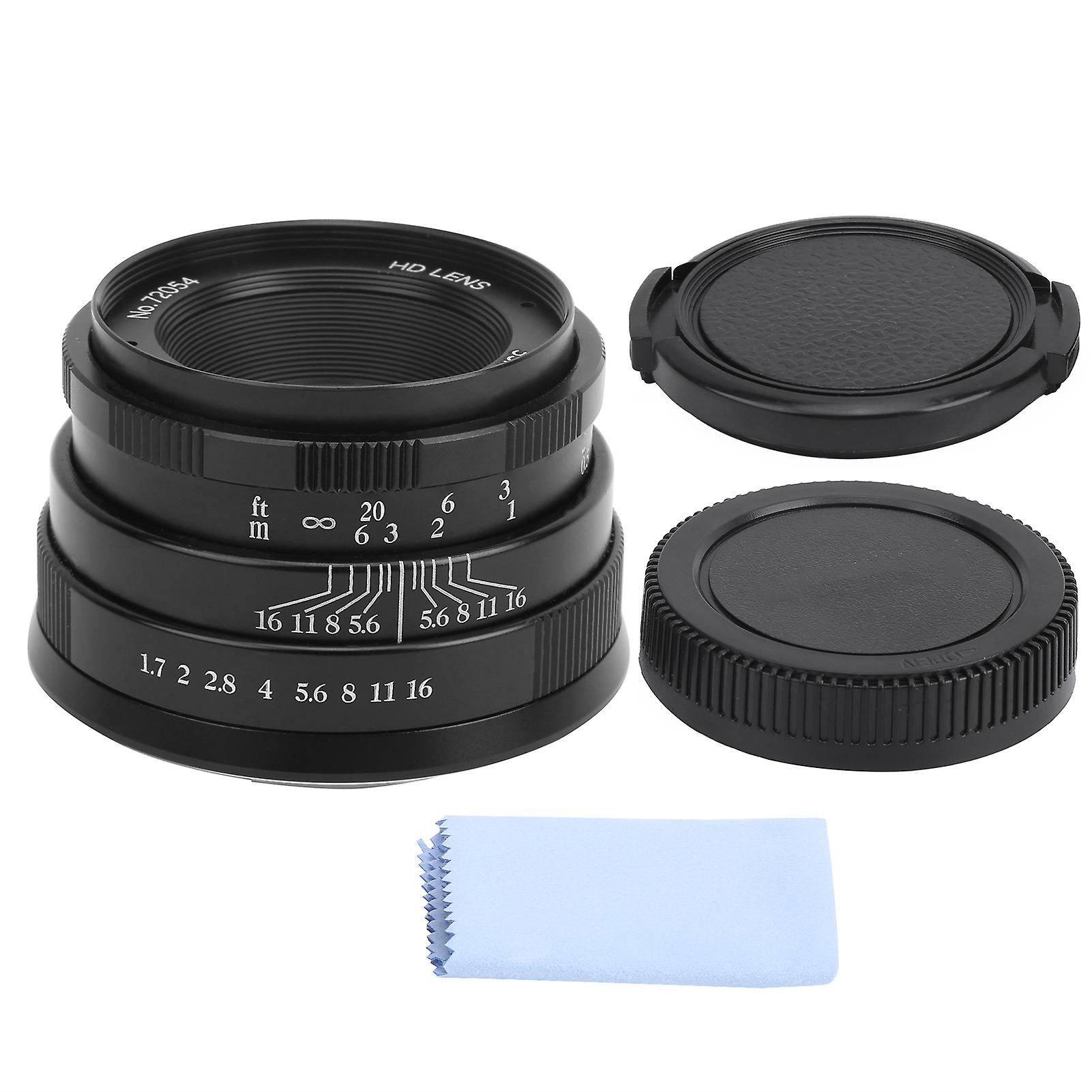 NEWYI 35mm F1.7 M4/3 Mount Large Aperture Portrait Fixed Focus Manual Lens for GH5/GM10