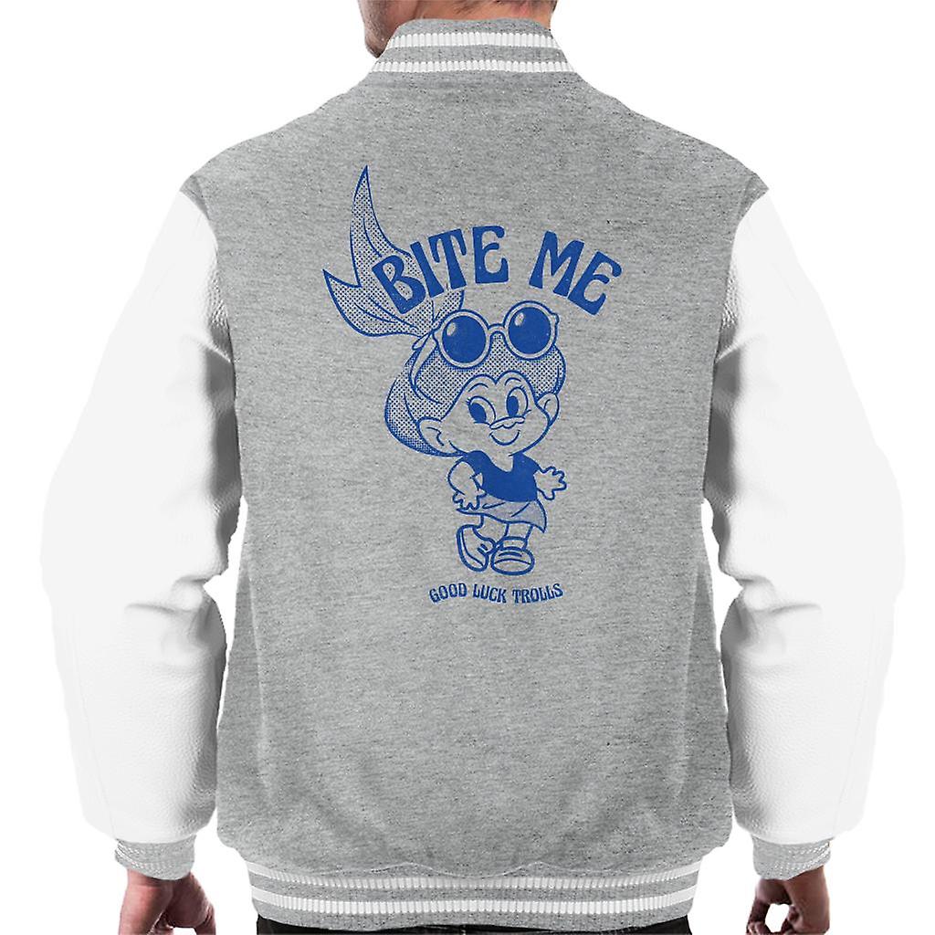Troll bite meg lykke troll menn og apos;s Varsity Jakke