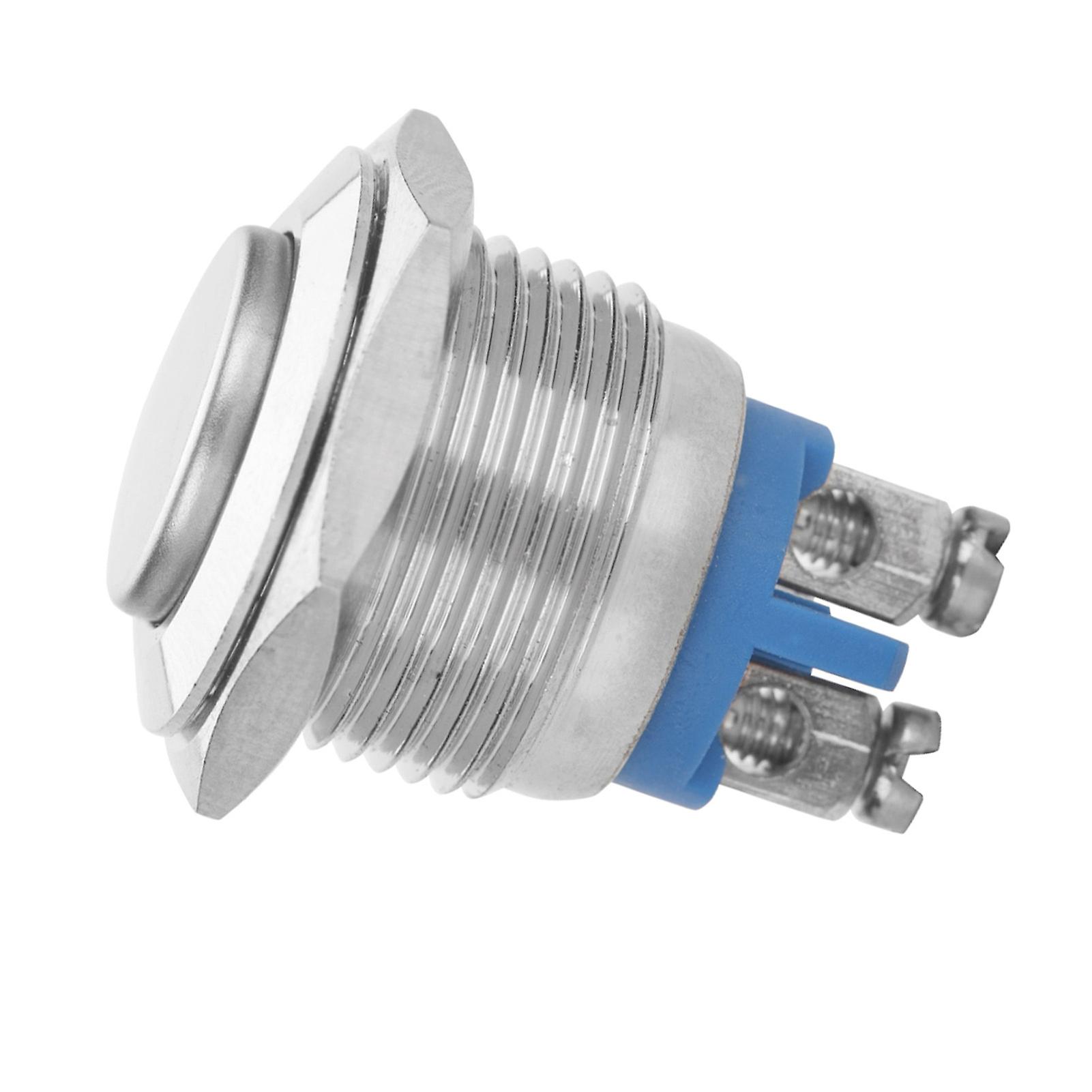 5 Pcs 16mm Metal Waterproof 2Pin Mini Push Button Switch Set