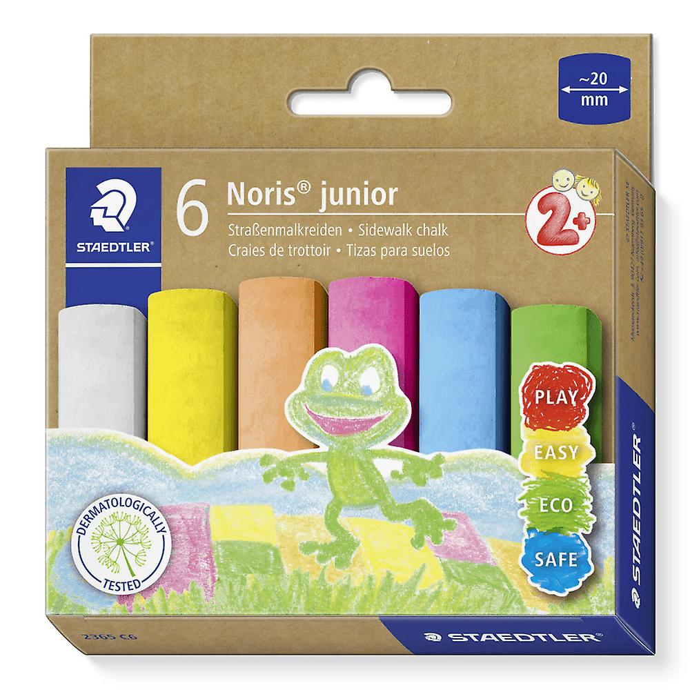Staedtler Noris Junior Pavement Chalks 6 Assorted Colours