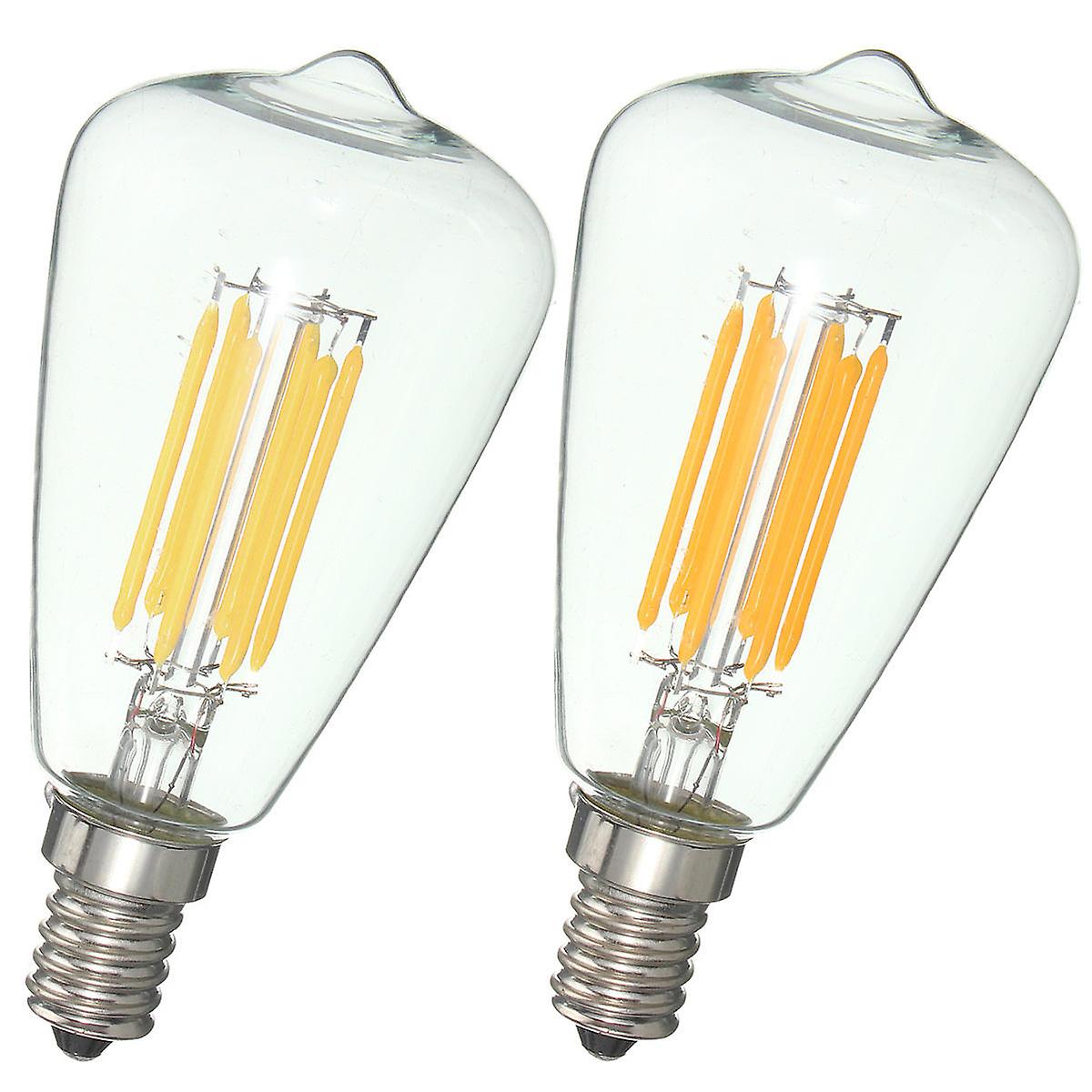 6W Led Filament Retro Reinweiß Warmweiß Kerze Licht Lampe Glühbirne Ac220V
