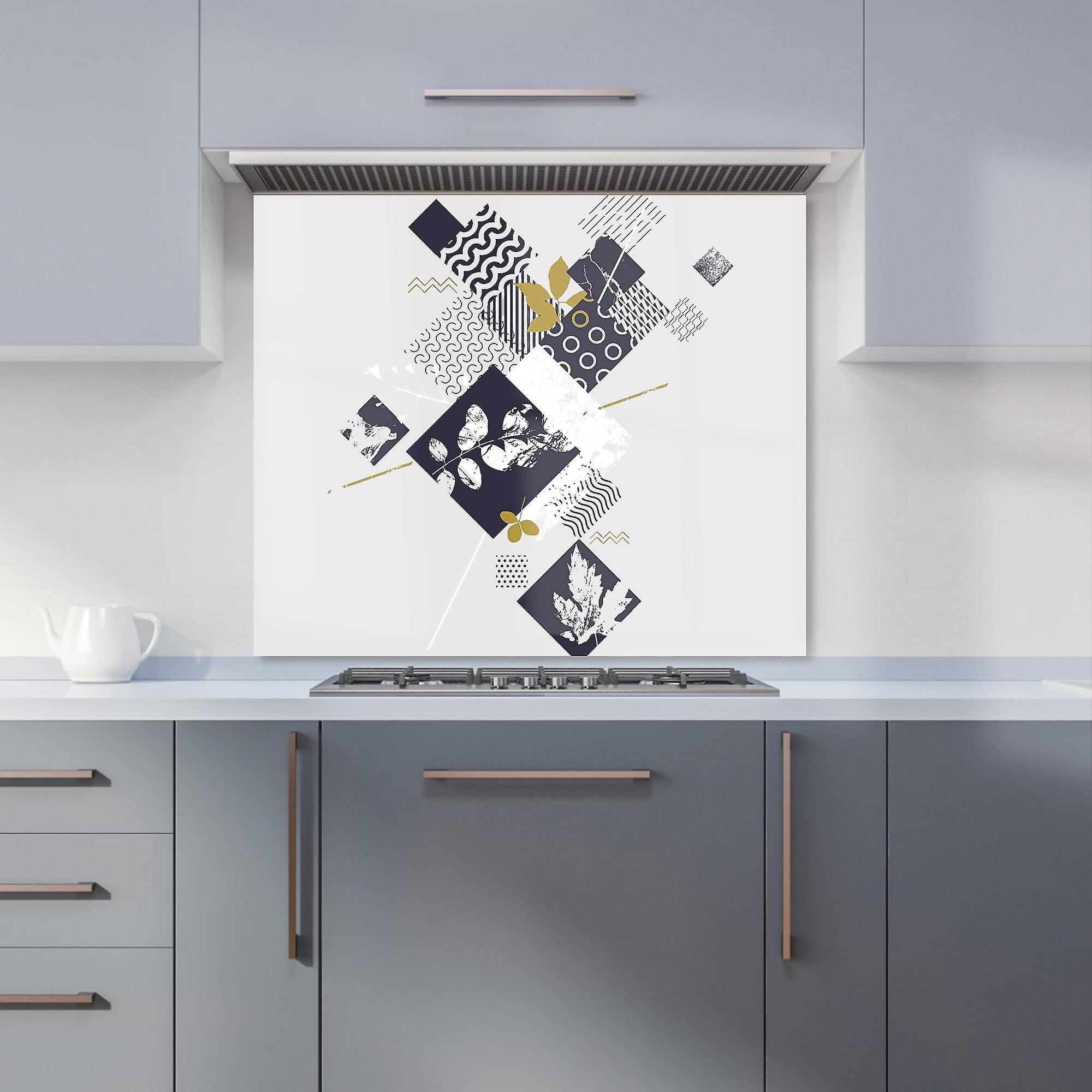 Abstract Botanical Kitchen Splashback