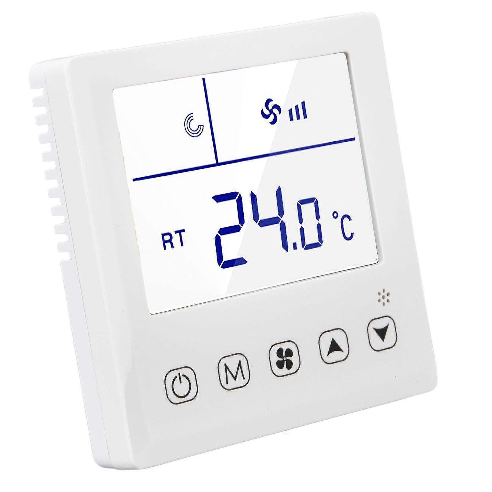 Digital Thermostat Ventilation Function Accurate LCD Display Air Conditioning Temp Controller for Home Hotel AC220V 