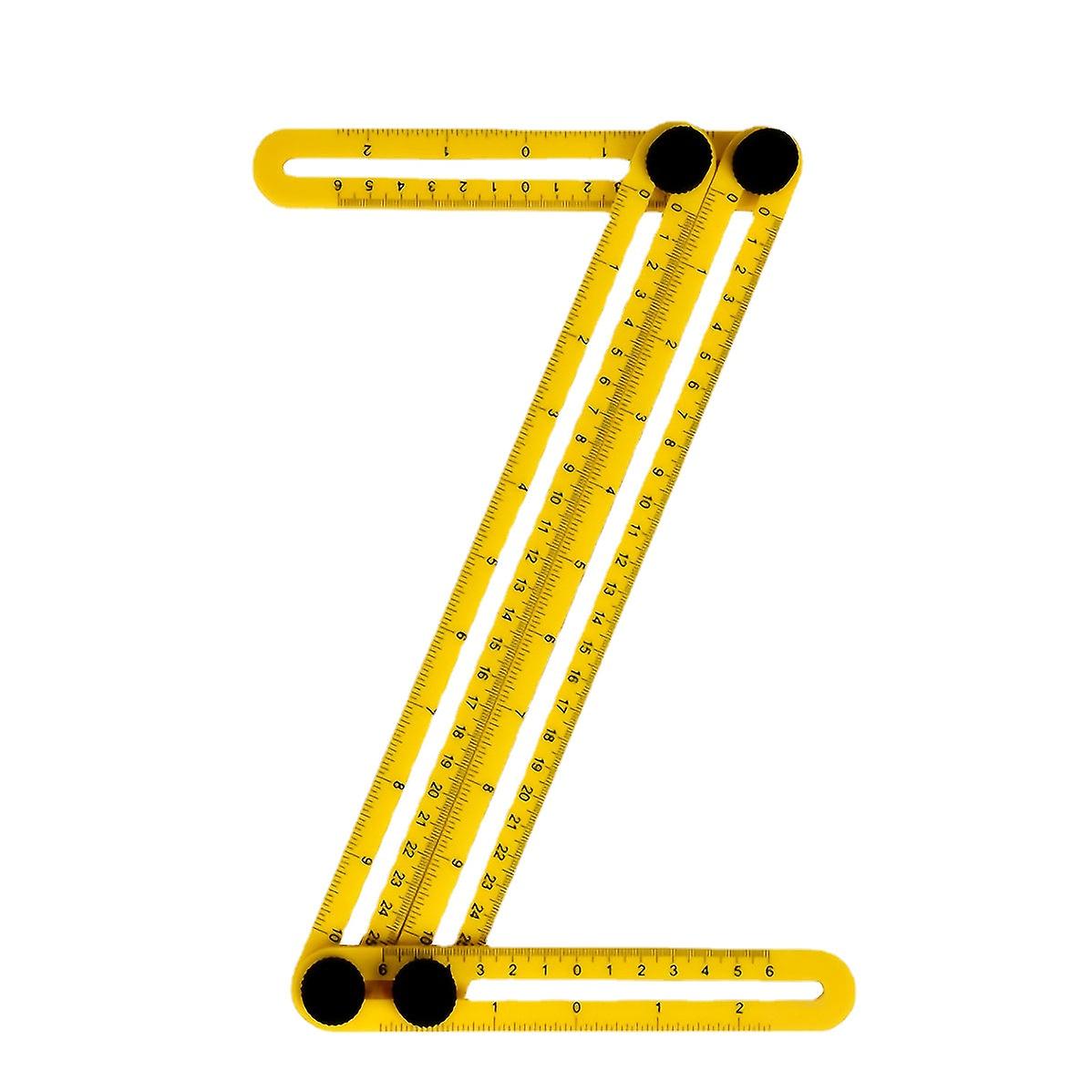 1Pc Multifunctional Industrial Angle Measurement Foldable Four-fold Ruler 31cm*17.5cm