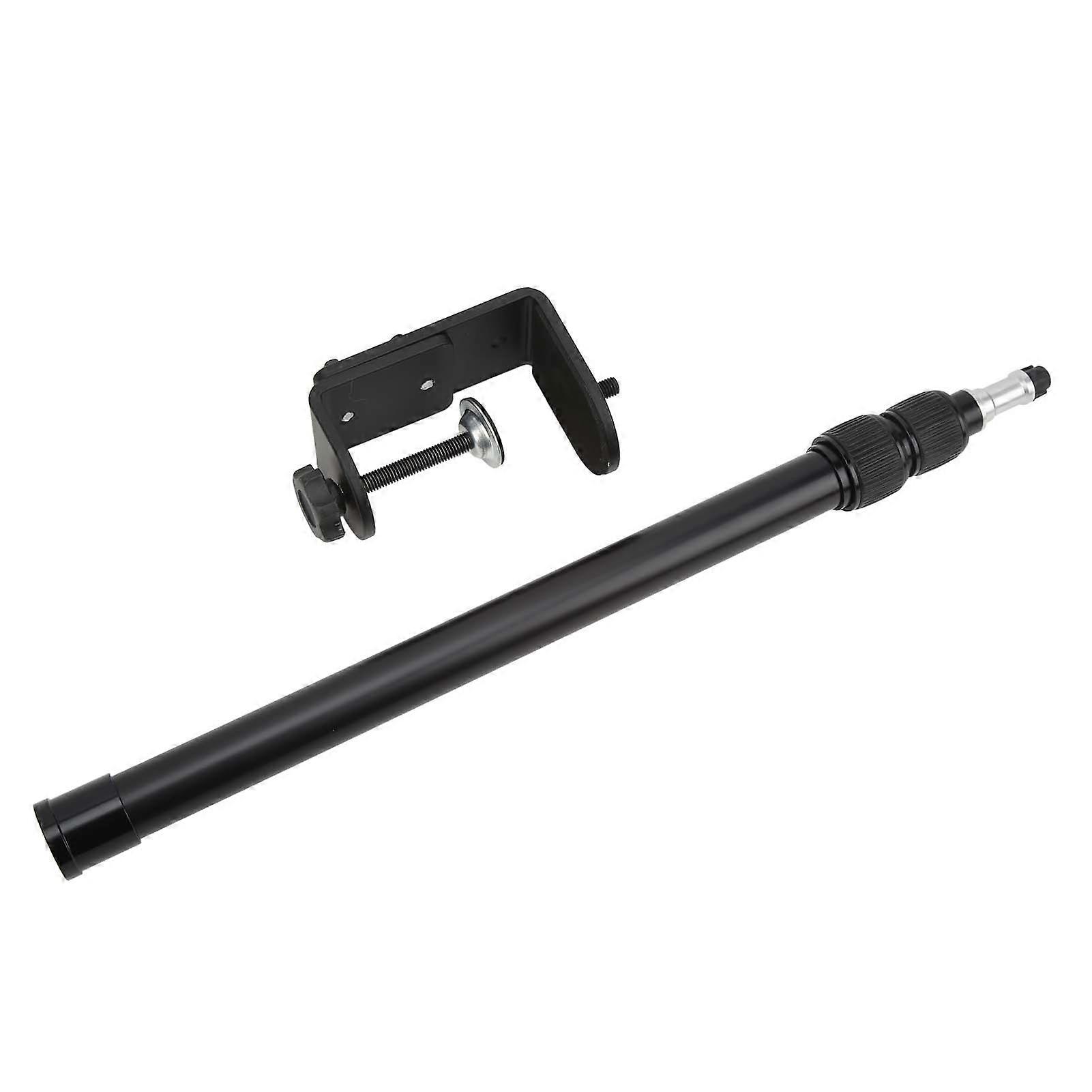 Camera Desk Mount Stand Tabletop C Clamp Aluminum Alloy Arm with Ballhead for Live Broadcasting Photography 3 Sections