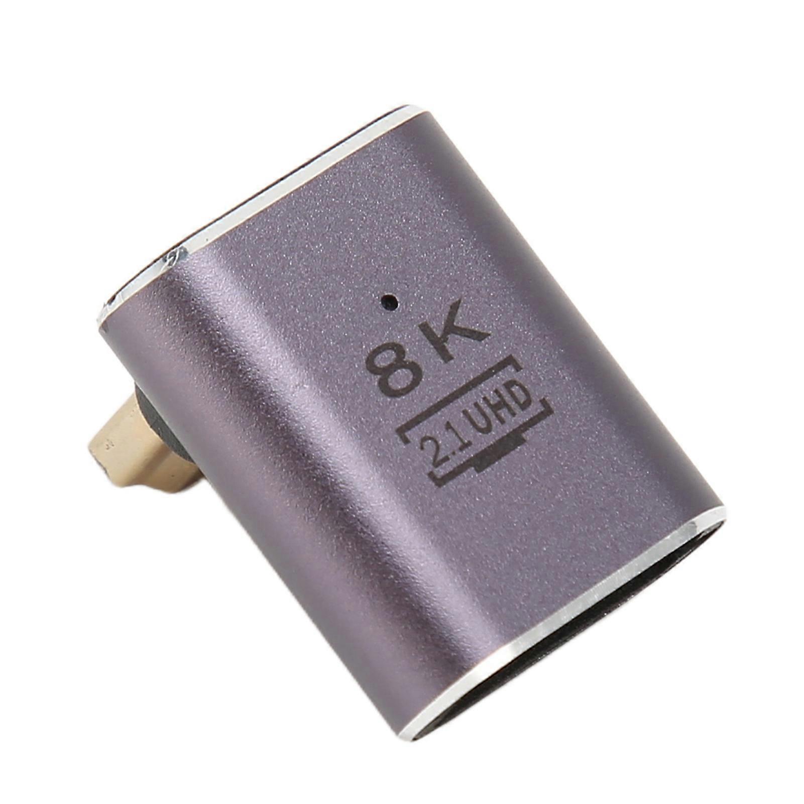 HD Multimedia Interface Adapter 8K 90 Degree Right Angle HD Multimedia Interface Coupler with Indicator and Hanging Hole