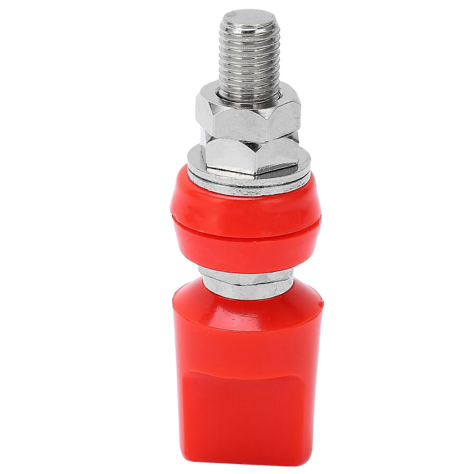 Terminal Multipurpose 4mm Brass Flat Cover M8 100A High Current Terminal Block with JackRed