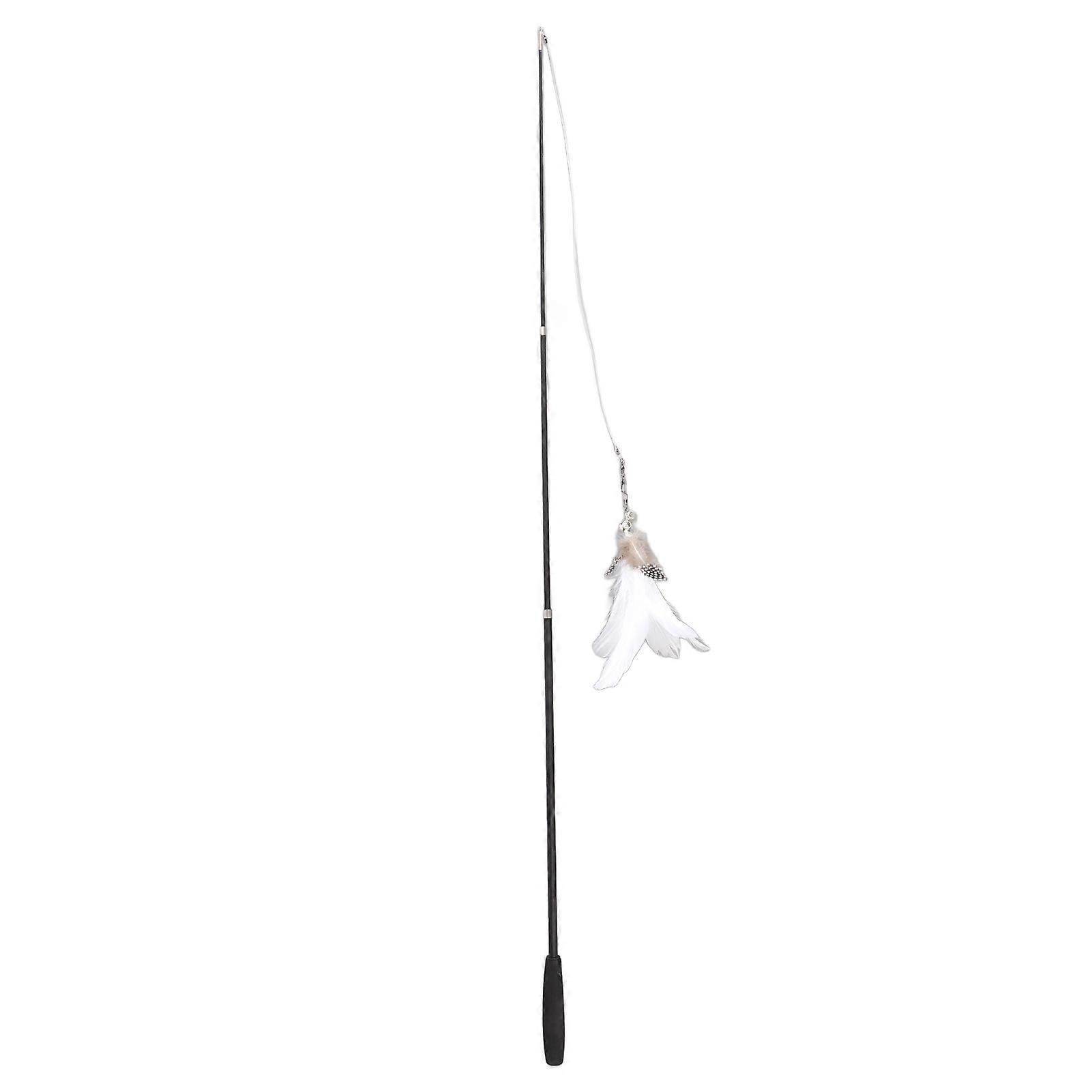 Funny Cat Stick Retractable Interactive Bite Resistant Feather Bell Cat Wand For Indoor Training Playing