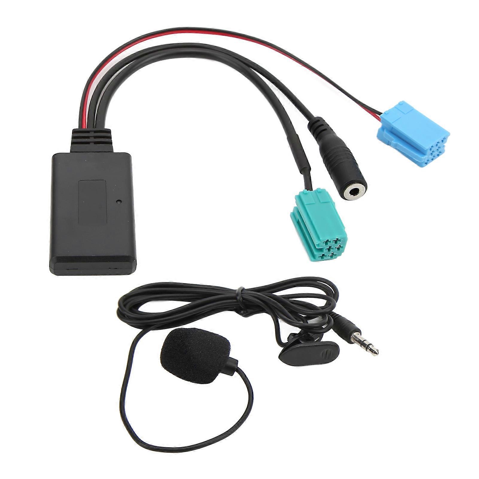 Bluetooth AUX IN Cable Auxiliary Input Adapter Handsfree Microphone Replacement for Megane 2 Updatelist Radio E2U711