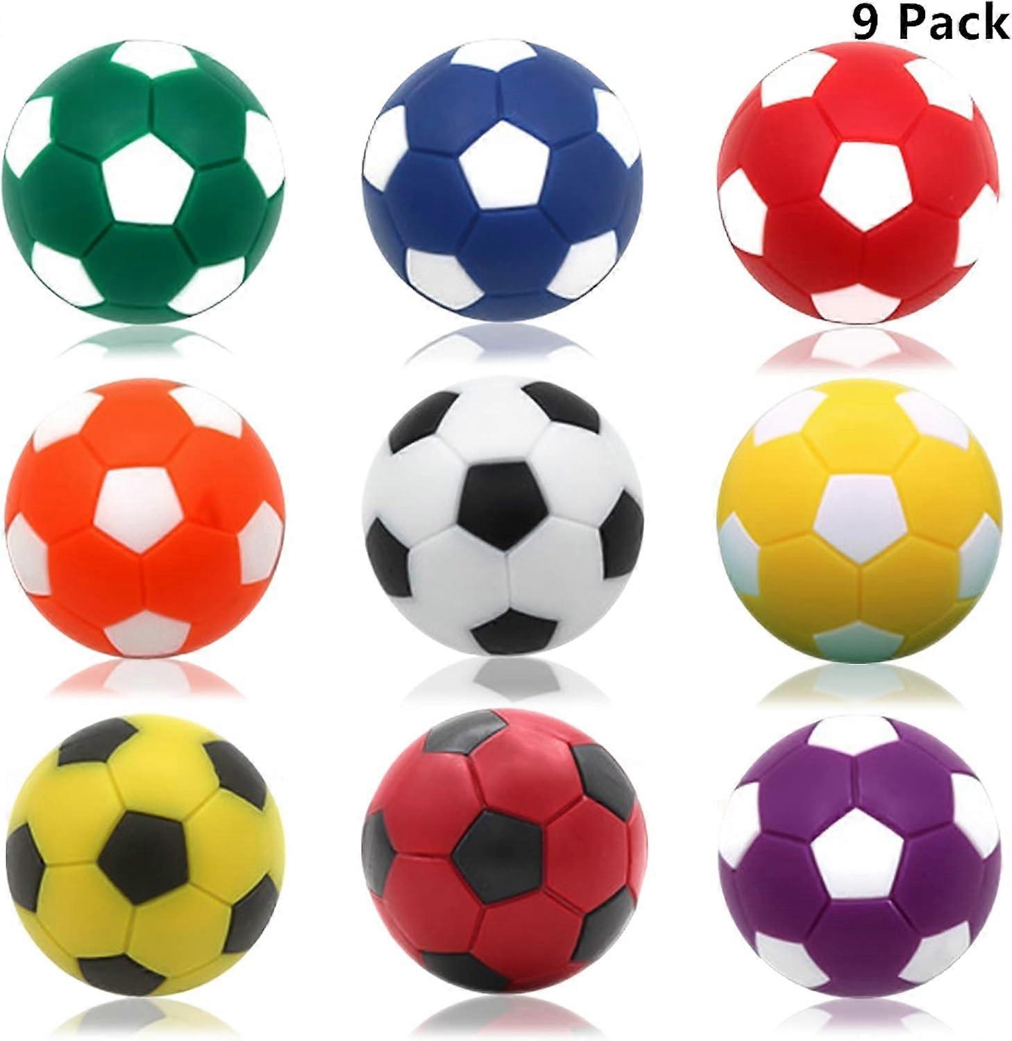 9 Pieces Soccer Snooker 1.42 Inch Table Soccer for Table Soccer Table Game Soccer Accessories Replacement Multicolor