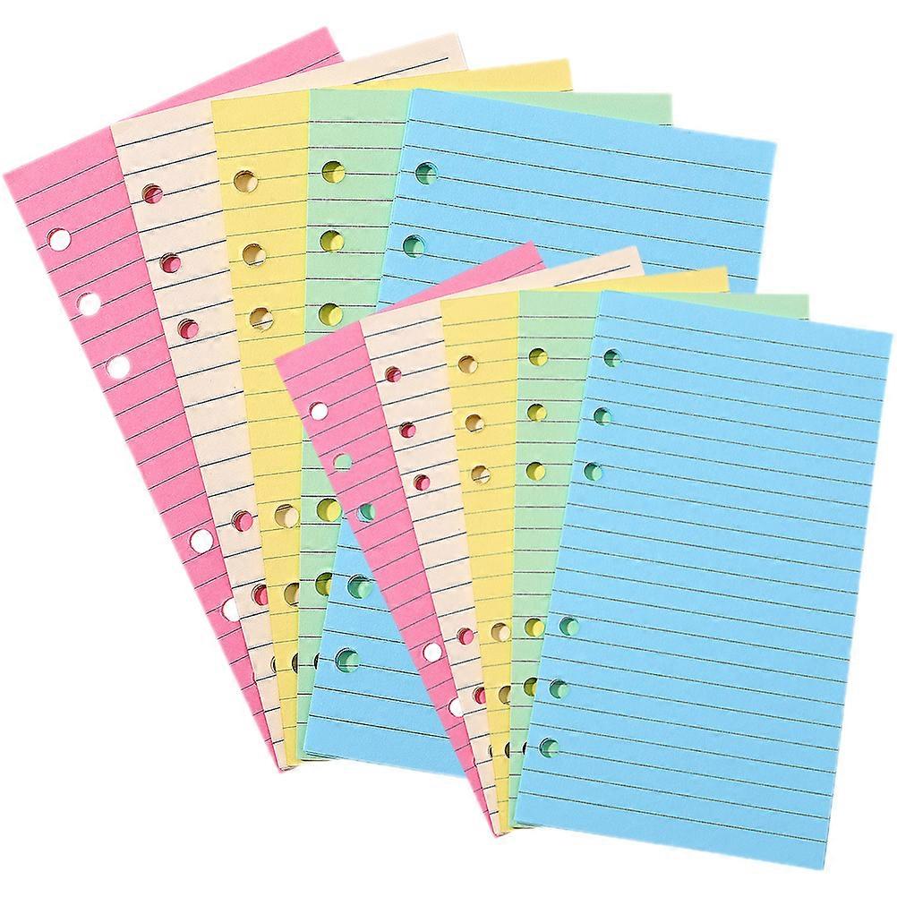 2 Books of Loose Leaf Notepad Refills Colored Notebook Inner Paper Detachable Notepad Refills