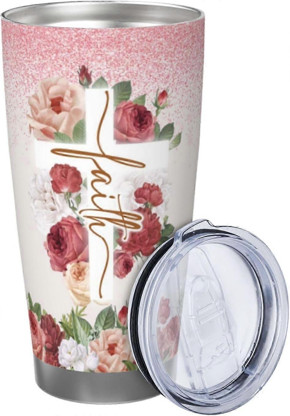 女性のためのキリスト教の贈り物、母の日の贈り物、女性のための精神的な感動的な宗教的な贈り物、お母さん、友人、姉妹 - ステンレス鋼20オンスマグタンブル