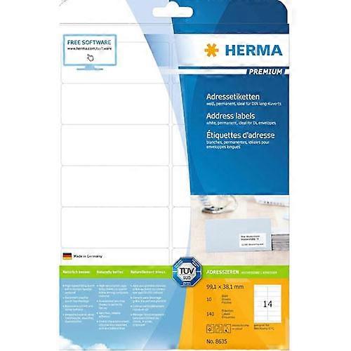 Herma High Quality Permanent Adhesion Premium Address Labels A4 10 Pieces