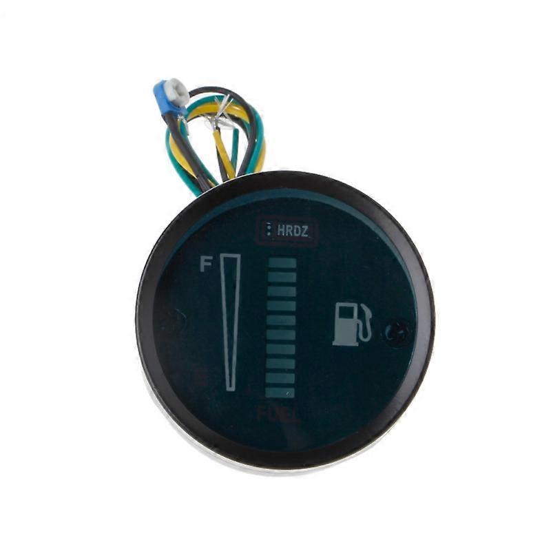 2 52mm Universal Car Motorcycle Fuel Level Meter Gauge 8 Led Light Display 12v Sensors