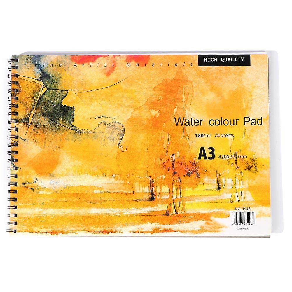 A3 Pastel Paper Pad Watercolor Paper Sketchbook Notepad Diary Notebook for Painting Drawing