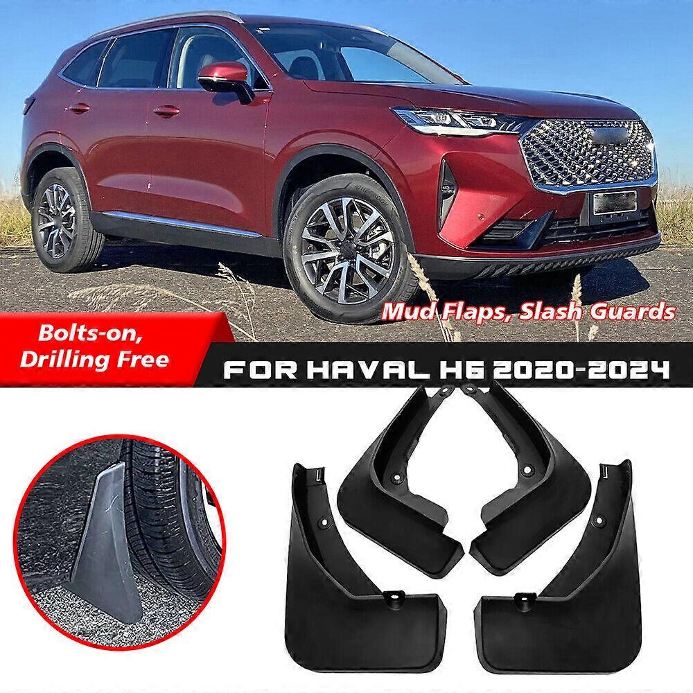 4pcs  Mud Flaps Splash Guards Mudguard Fender for Haval H6 2021-2024 Front Rear
