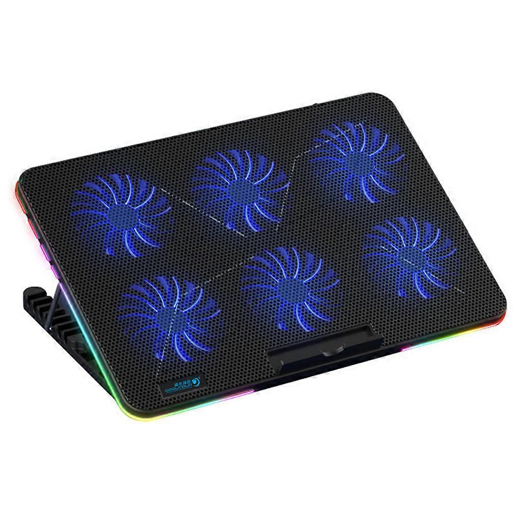 Laptop Stand With Cooling Fans PC Notebook Riser Stand Portable RGB Led Bracket