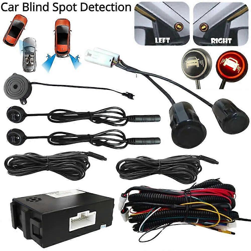 Car Blind Spot Detection System Bsd Warning Light Monitoring Assist Lane Changing Kit Ultrasonic Sensor Radar Warning Monitor