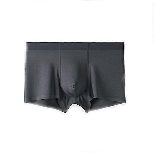 3-Pack Men's Modal Briefs Traceless Soft Graphene Antibacterial Stall Boxer Briefs-Graphite