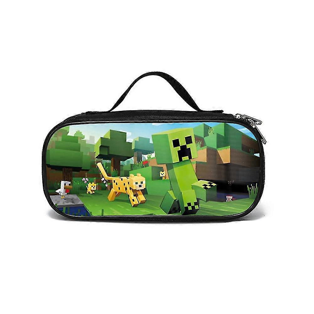 נרתיק עיפרון Minecraft קיבולת גדולה מארז עט בית ספר רוכסן מארגן מכשירי כתיבה לילדים