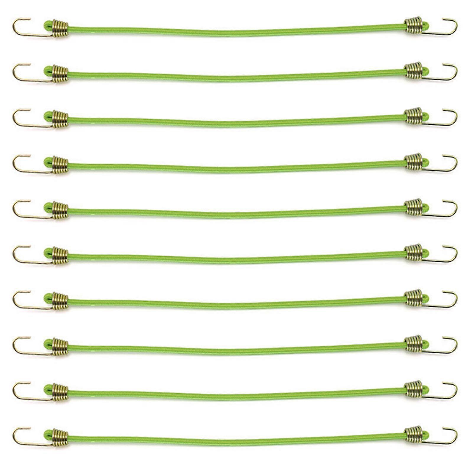 10PCS Elastic Bungee Cord All Purpose Adjustables Bungee Cords with Hooks for Camping Tents