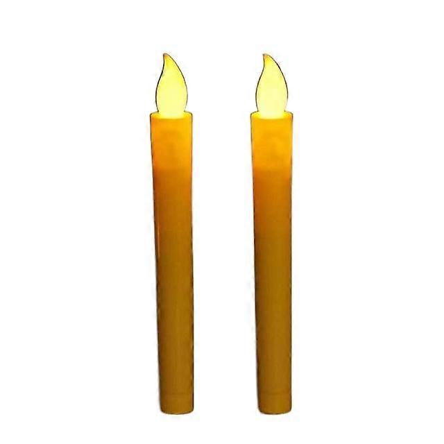 2 Pack Dining Table Candle Lights Simulation Flameless With Base