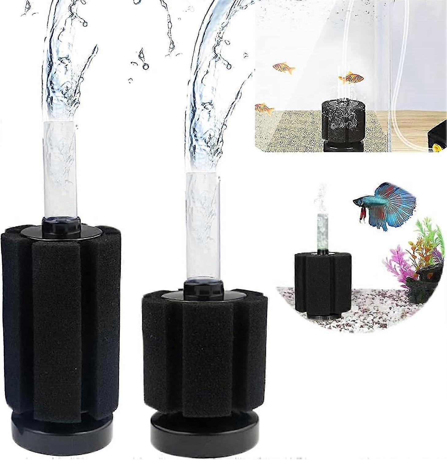 Ensemble de 2 filtres d’aquarium (noir)